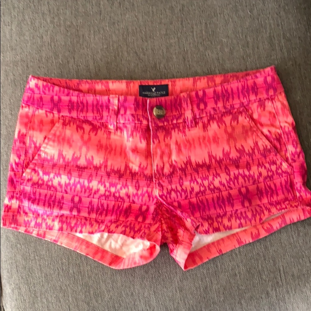 American eagle pink pattern shorts
